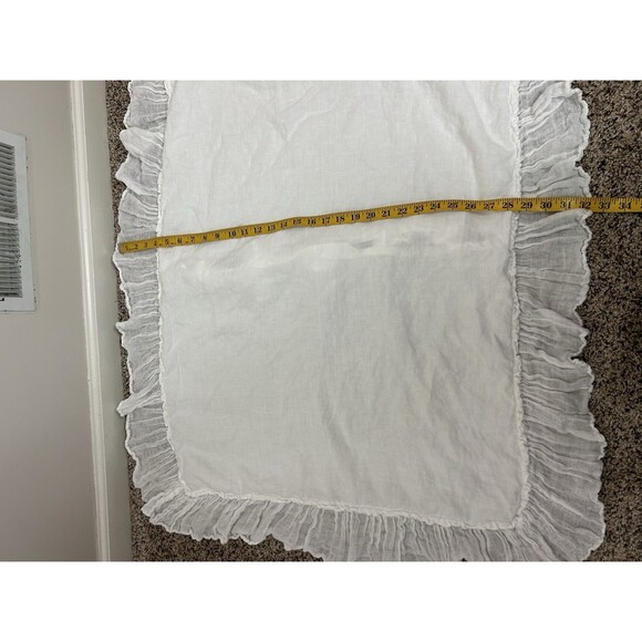 Bella Notte White Linen Whisper Deluxe Shams With Ties Set Of 2 - Picture 10 of 10